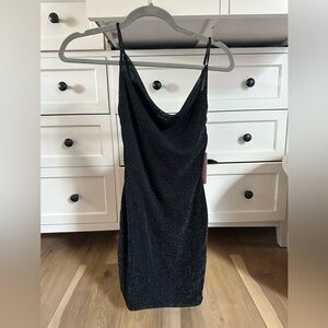 Hello Molly homecoming dress, size: XS, color: sparkly black